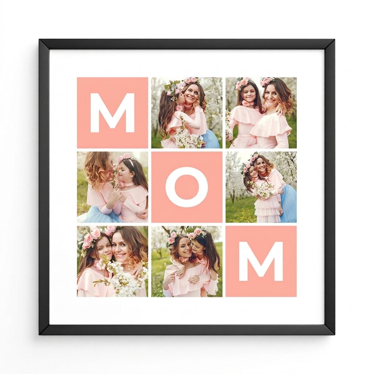 Personalised canvas with 6 photos and text - Family