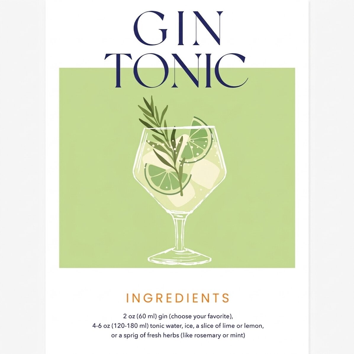Gin and Tonic Poster