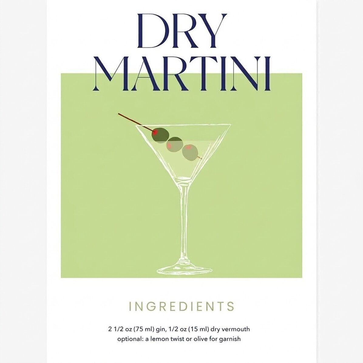 Dry Martini Poster