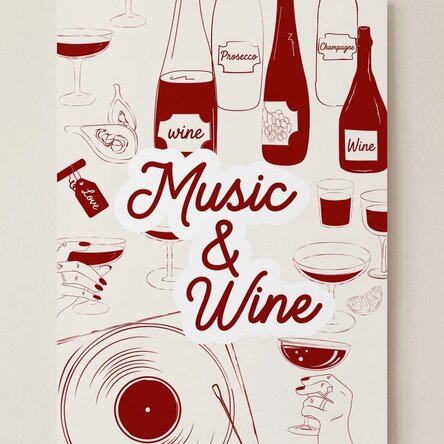 Music & Wine Poster