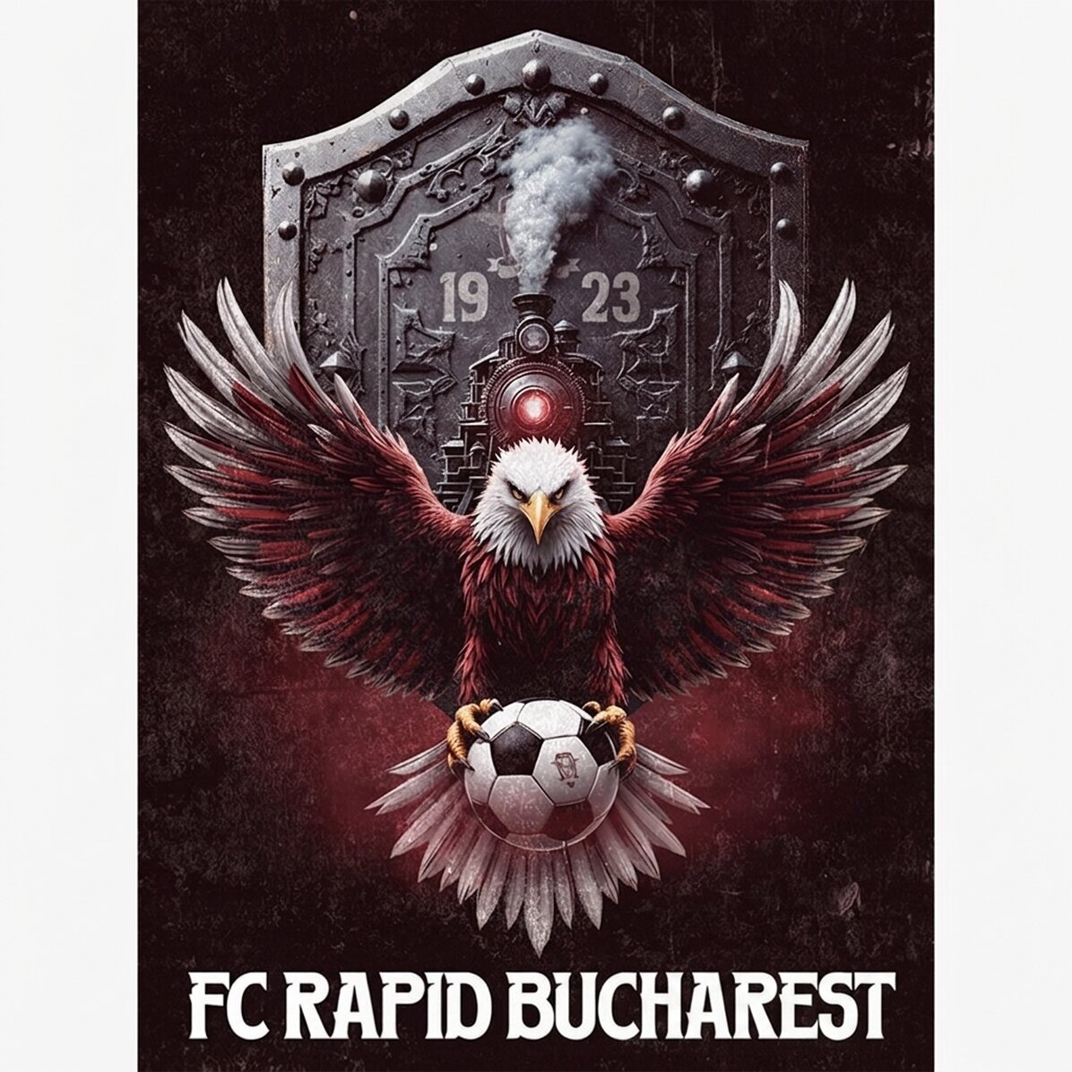 FC Rapid Bucharest 1923 poster - Eagle and shield