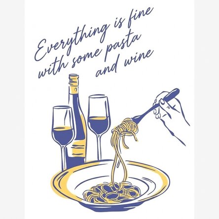 Some Pasta & Wine Poster