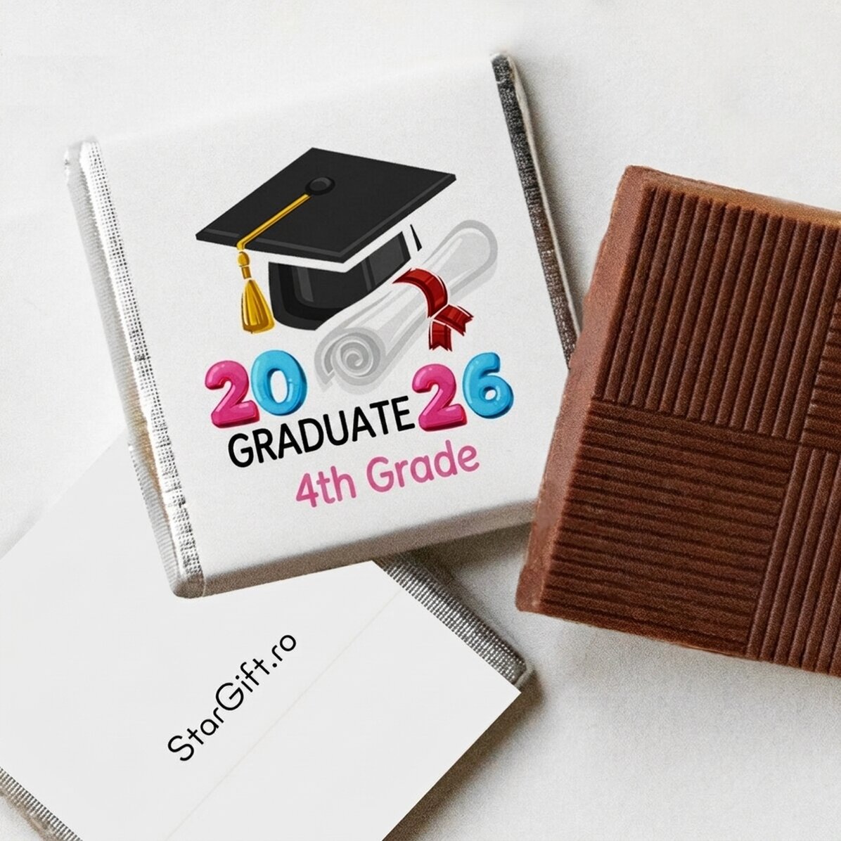 Mini chocolate personalised with text - I am a graduate