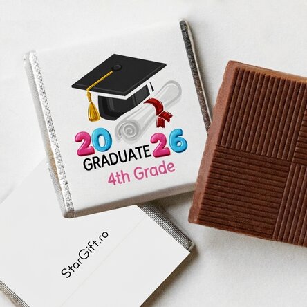 Mini chocolate personalised with text - I am a graduate