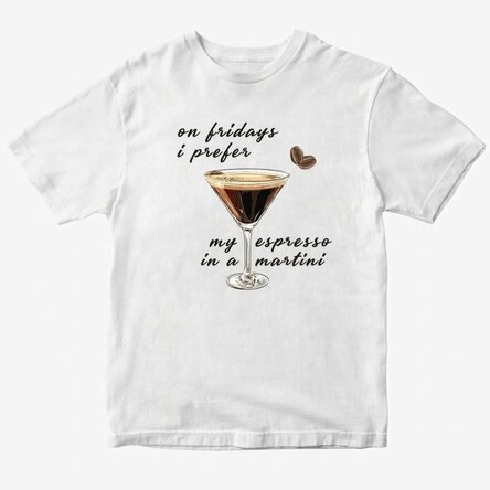 Custom cotton T-shirt with text - Espresso Martini