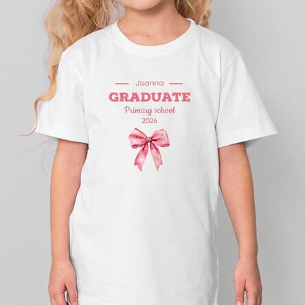 Personalised cotton T-shirt for children with message - Absolventa