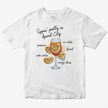 Custom cotton T-shirt with text - Aperol