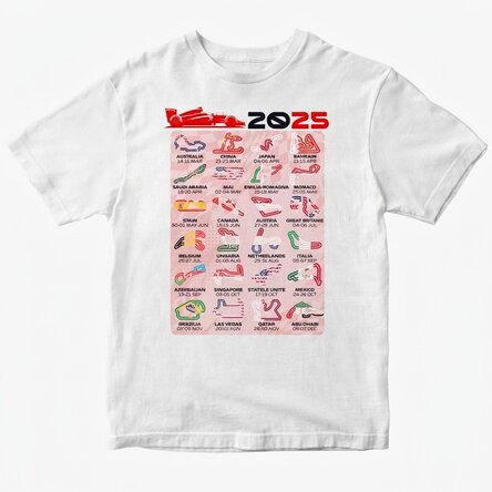 Custom cotton T-shirt with text - Formula 1 2025