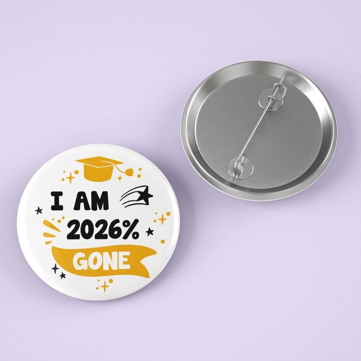 Personalised badge with message - I
