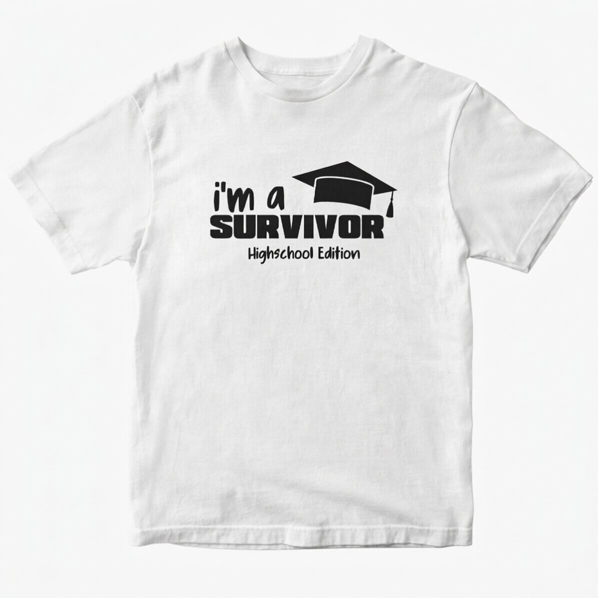 Custom cotton T-shirt with text - Survivor