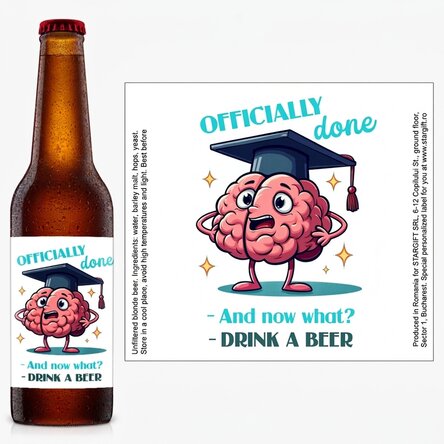 Personalised beer with message - Funny graduation