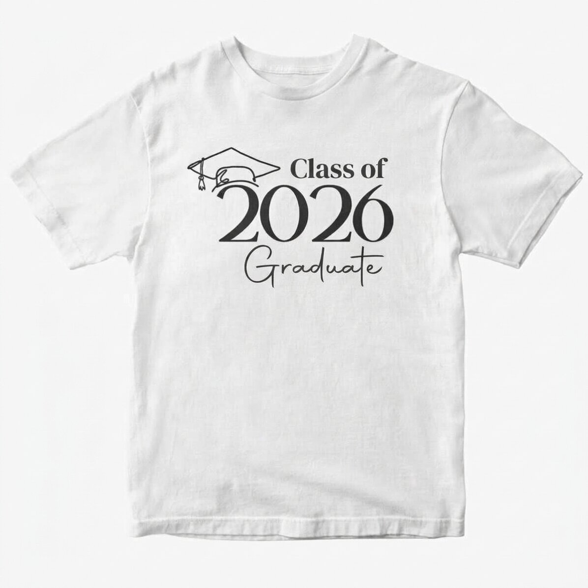 Custom cotton T-shirt with text - Graduation