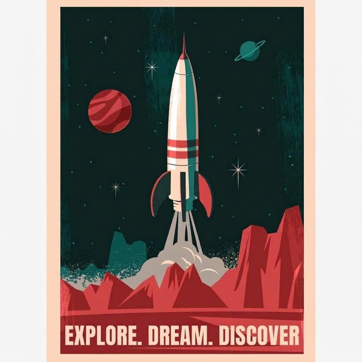 Space Rocket Poster