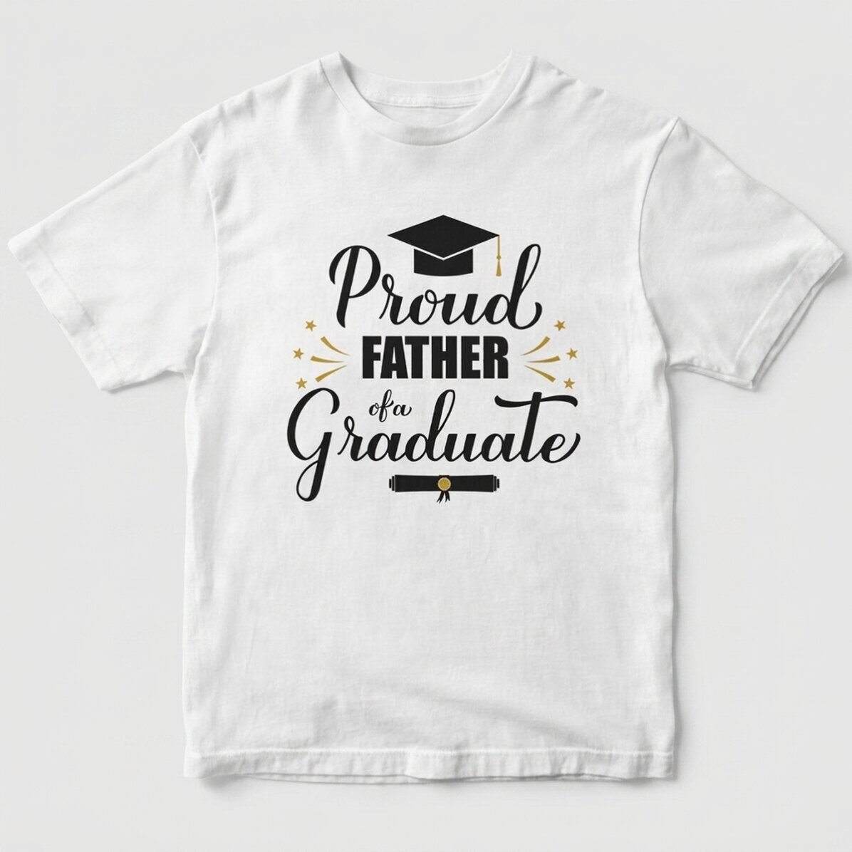 Custom cotton T-shirt with text - Proud