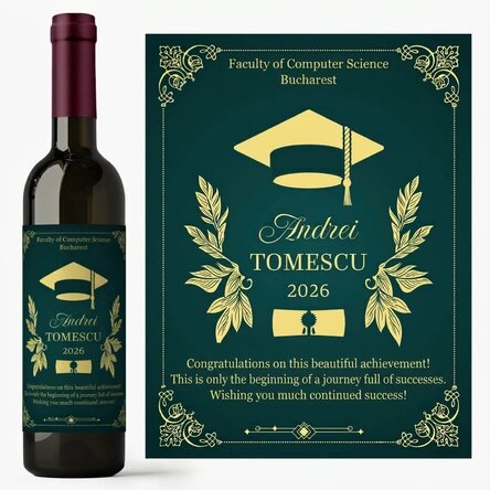 Personalised wine with message - Graduate