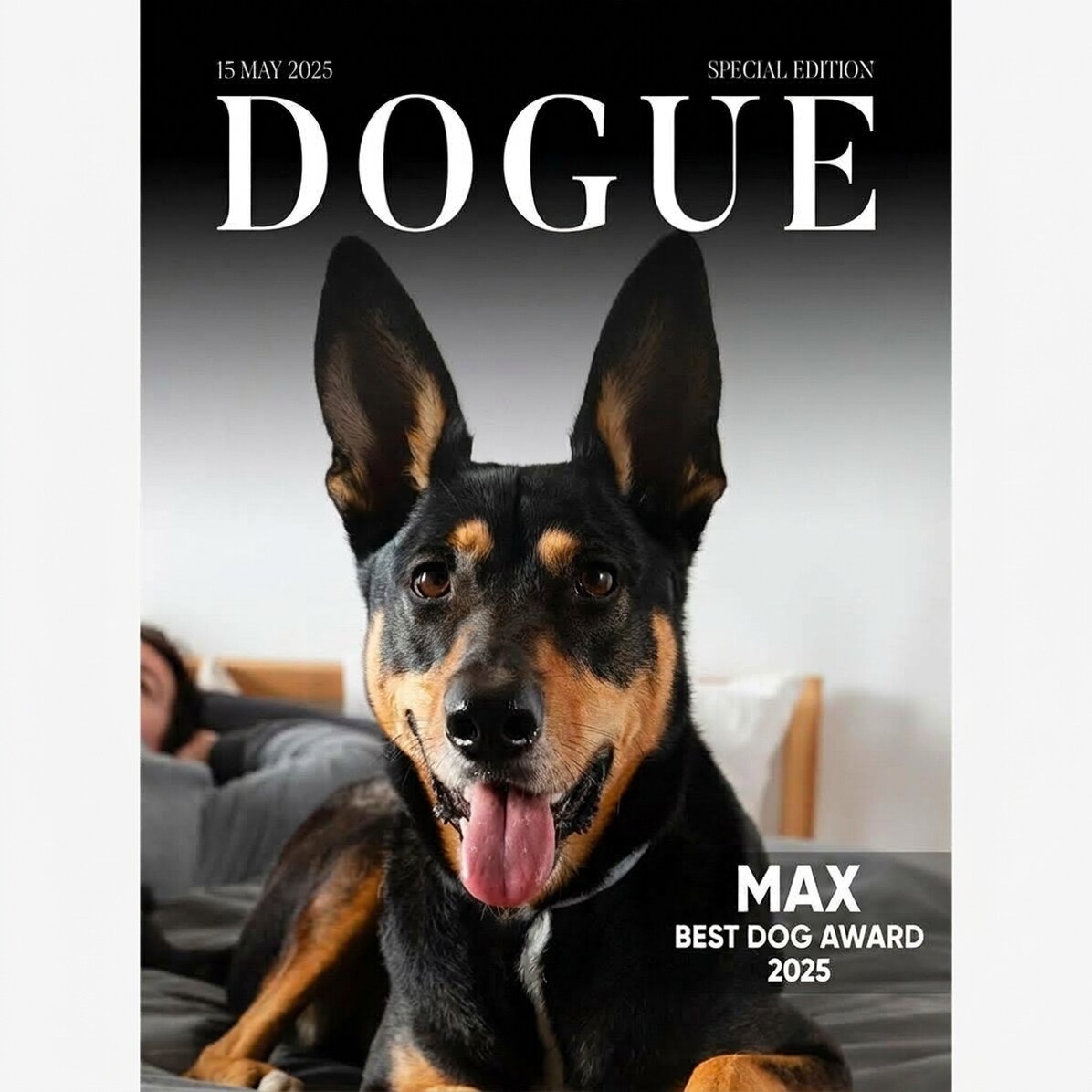 Personalised poster with photo and text - Dogue