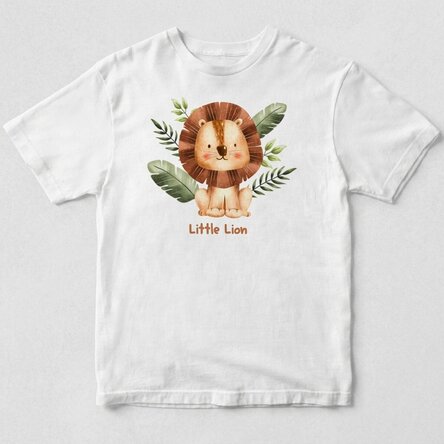 Personalised cotton T-shirt for children - Little Lion