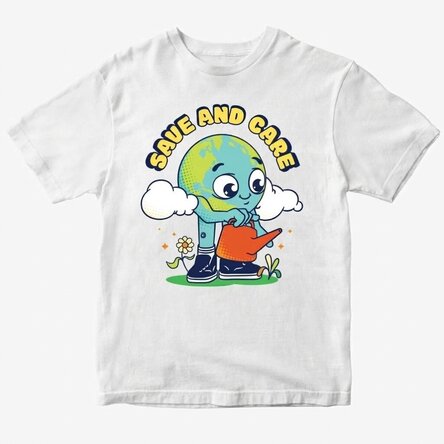Personalised cotton T-shirt for children - Save and care