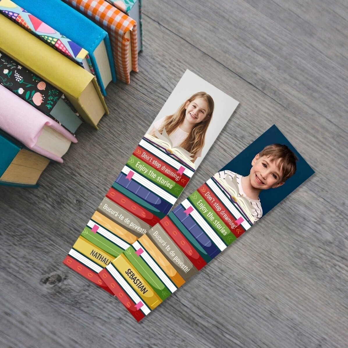 Personalised bookmark with photo and text - Book lover
