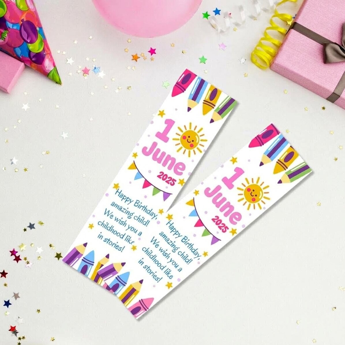 Personalised bookmark with message for Children
