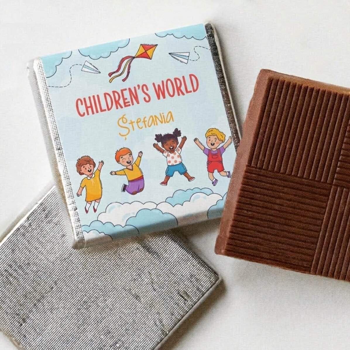 Personalised mini chocolate with message - Children
