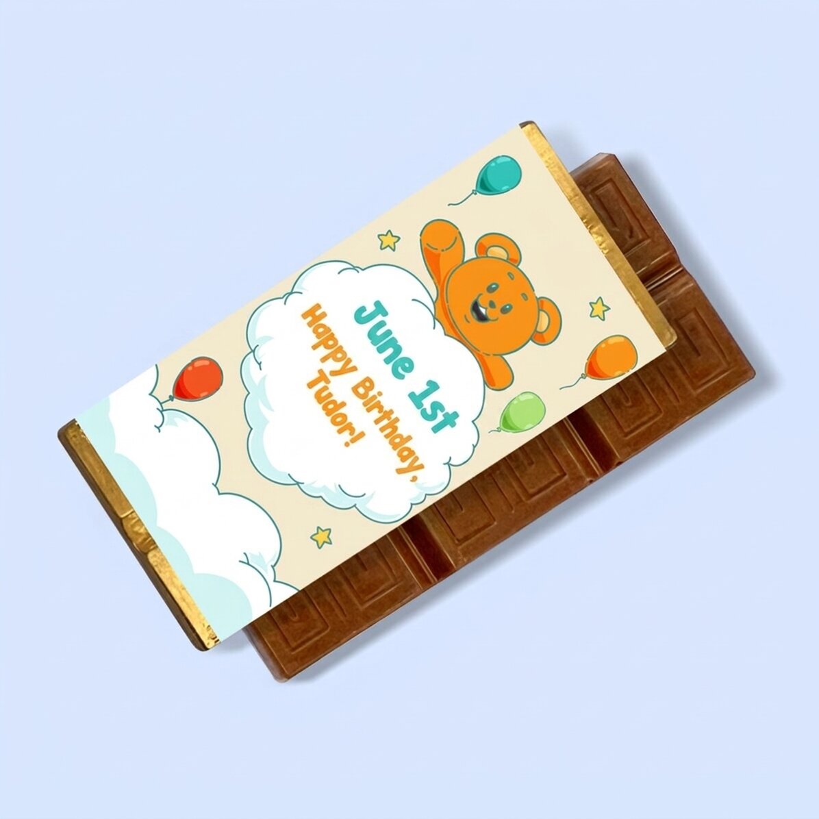 Personalised mini chocolate bar for children with message - Children