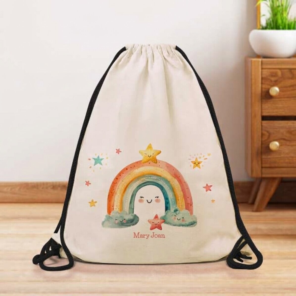 Personalised backpack with name - Rainbow