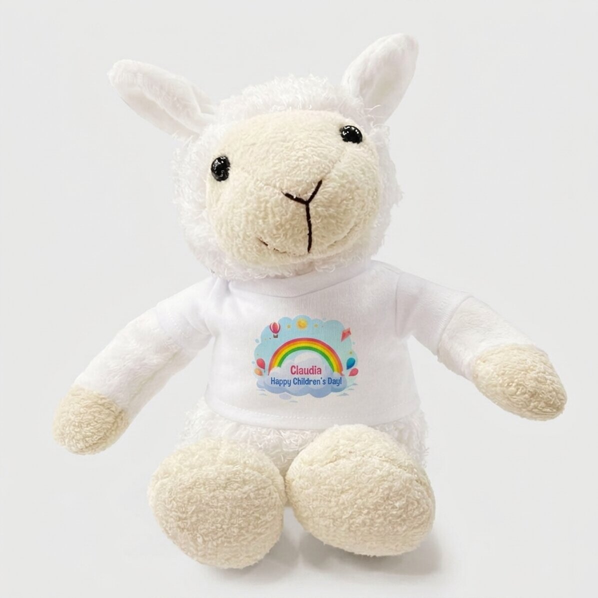 Personalised sheep with message - Rainbow