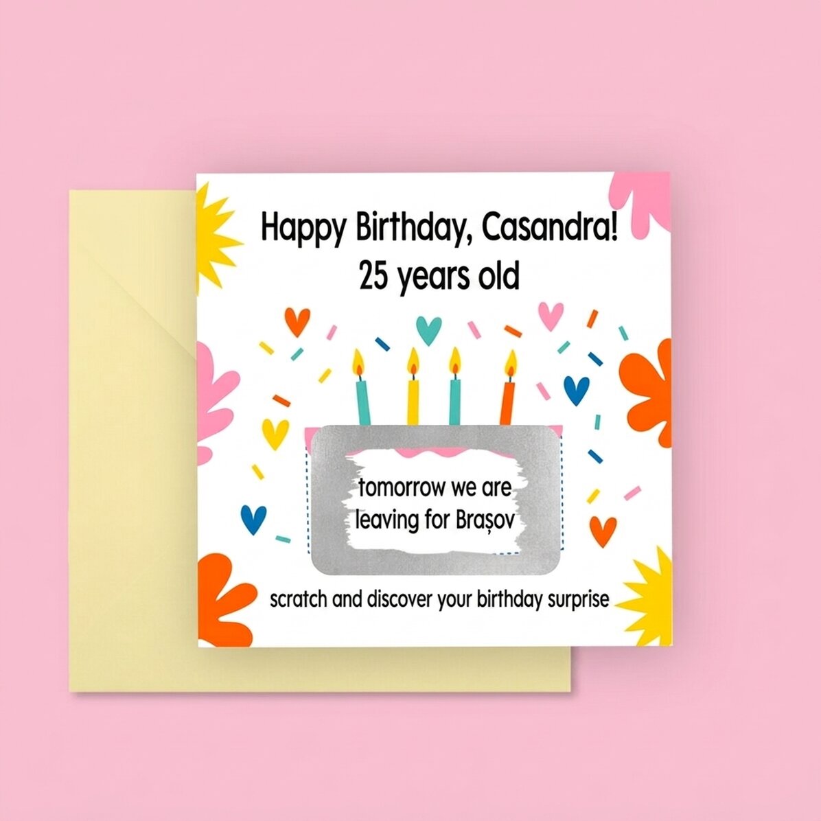Personalised scratch card with message - Anniversary