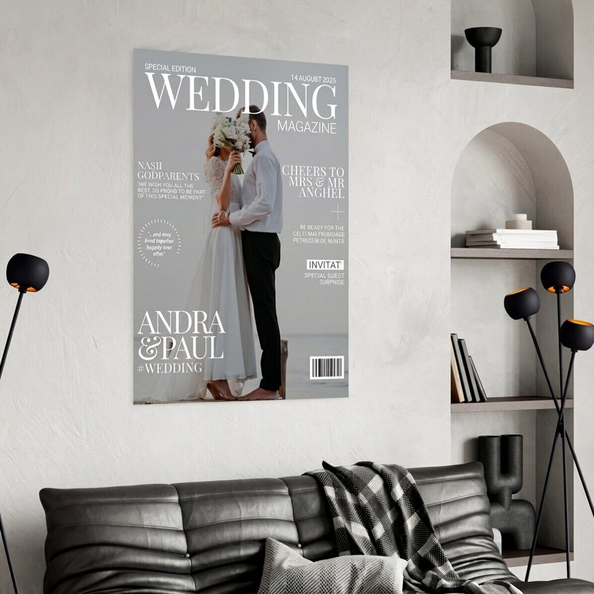 Personalised poster with photo and text - Magazine cover