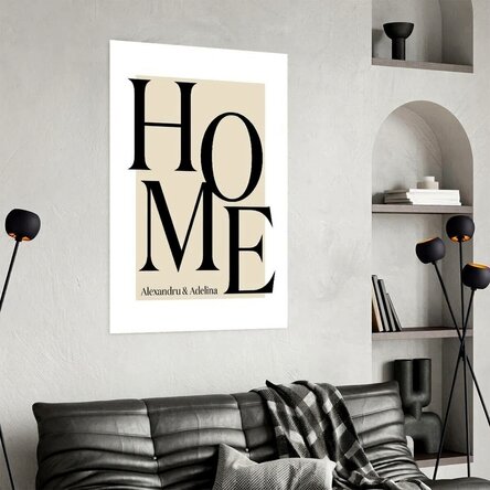 Personalised poster with text - Home