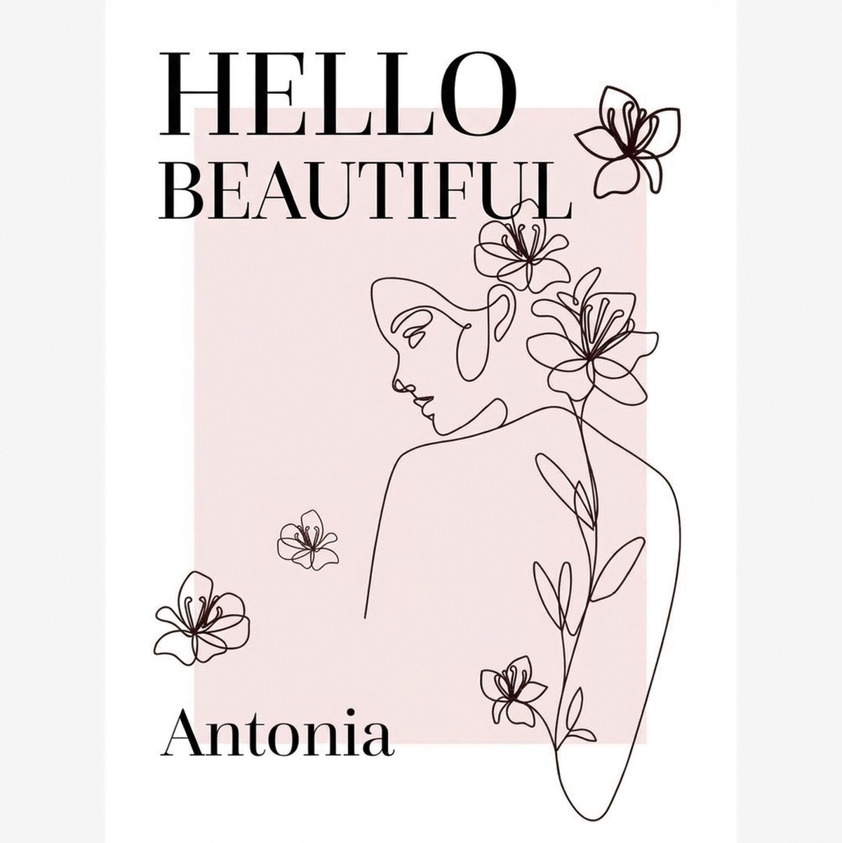 Personalised poster with text - Ciao Bella