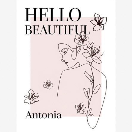 Personalised poster with text - Ciao Bella