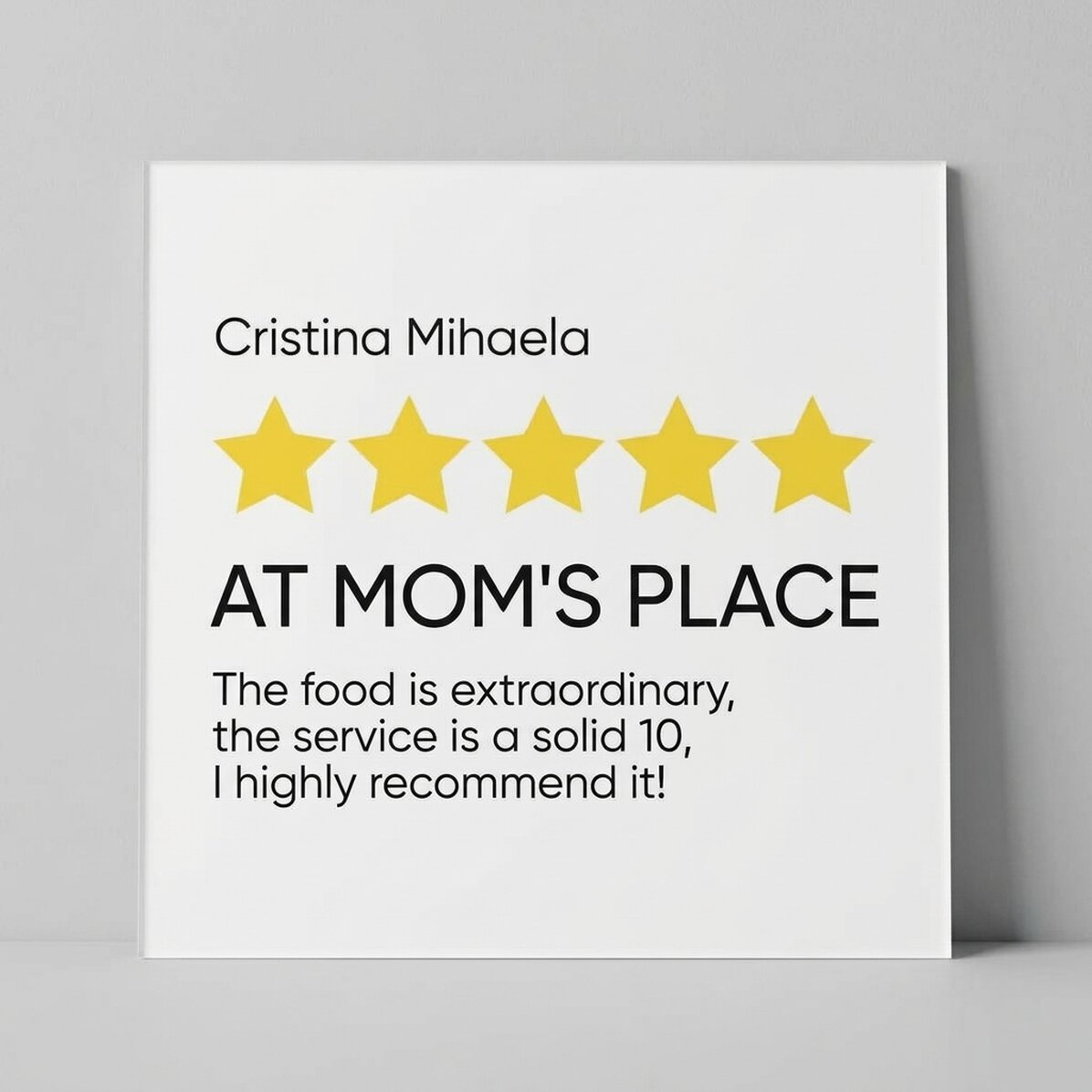 Personalised poster with text - Review