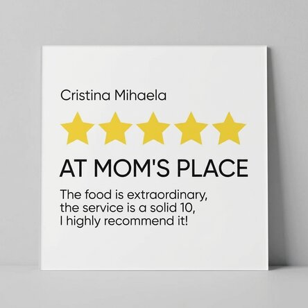 Personalised poster with text - Review