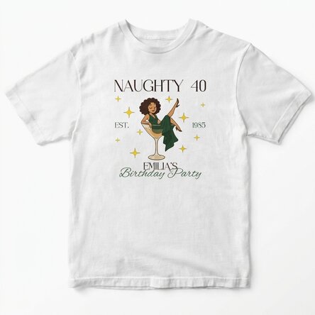 Custom cotton T-shirt with text - Naughty