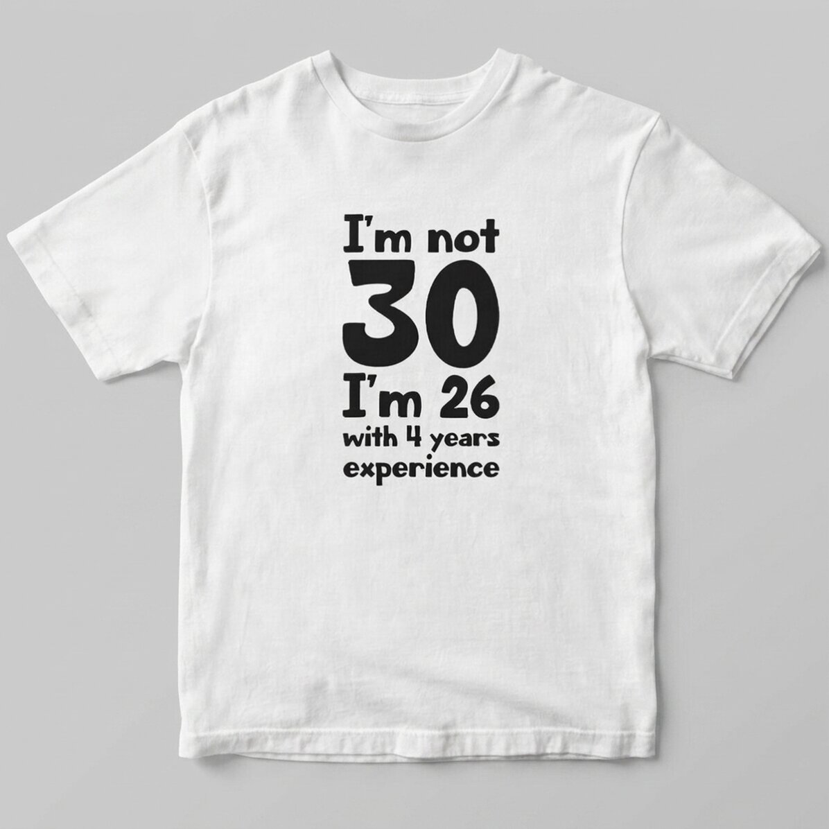 Custom cotton T-shirt with text - Birthday