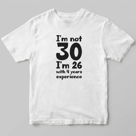 Custom cotton T-shirt with text - Birthday