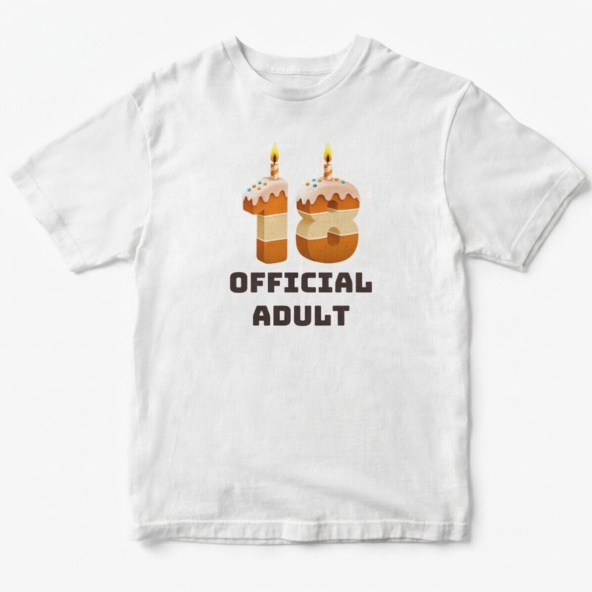 Custom cotton T-shirt with text - 18 Cake