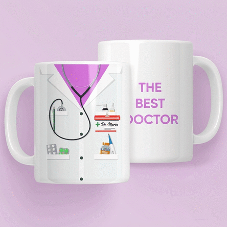 Personalised mug with text - For doctors