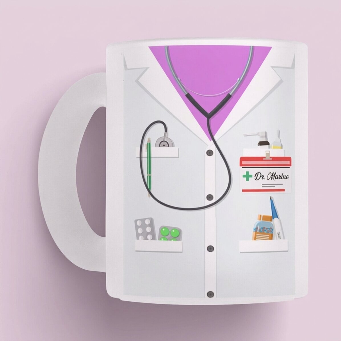 Personalised mug with text - For doctors