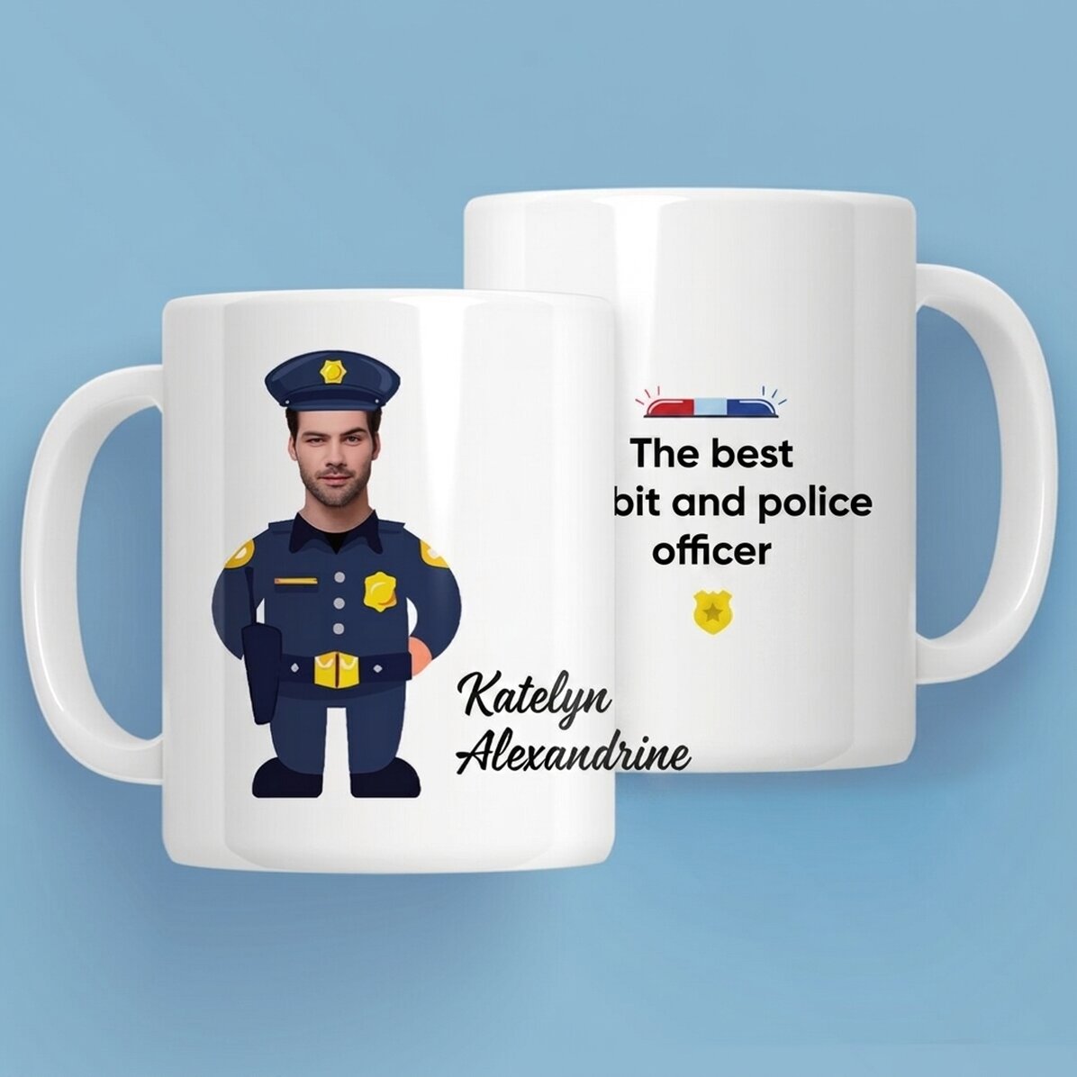 Personalised mug with text - For police officers