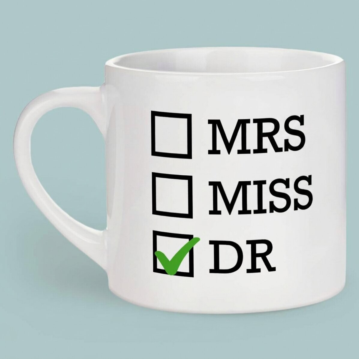 Personalised espresso cup with text - Doctor