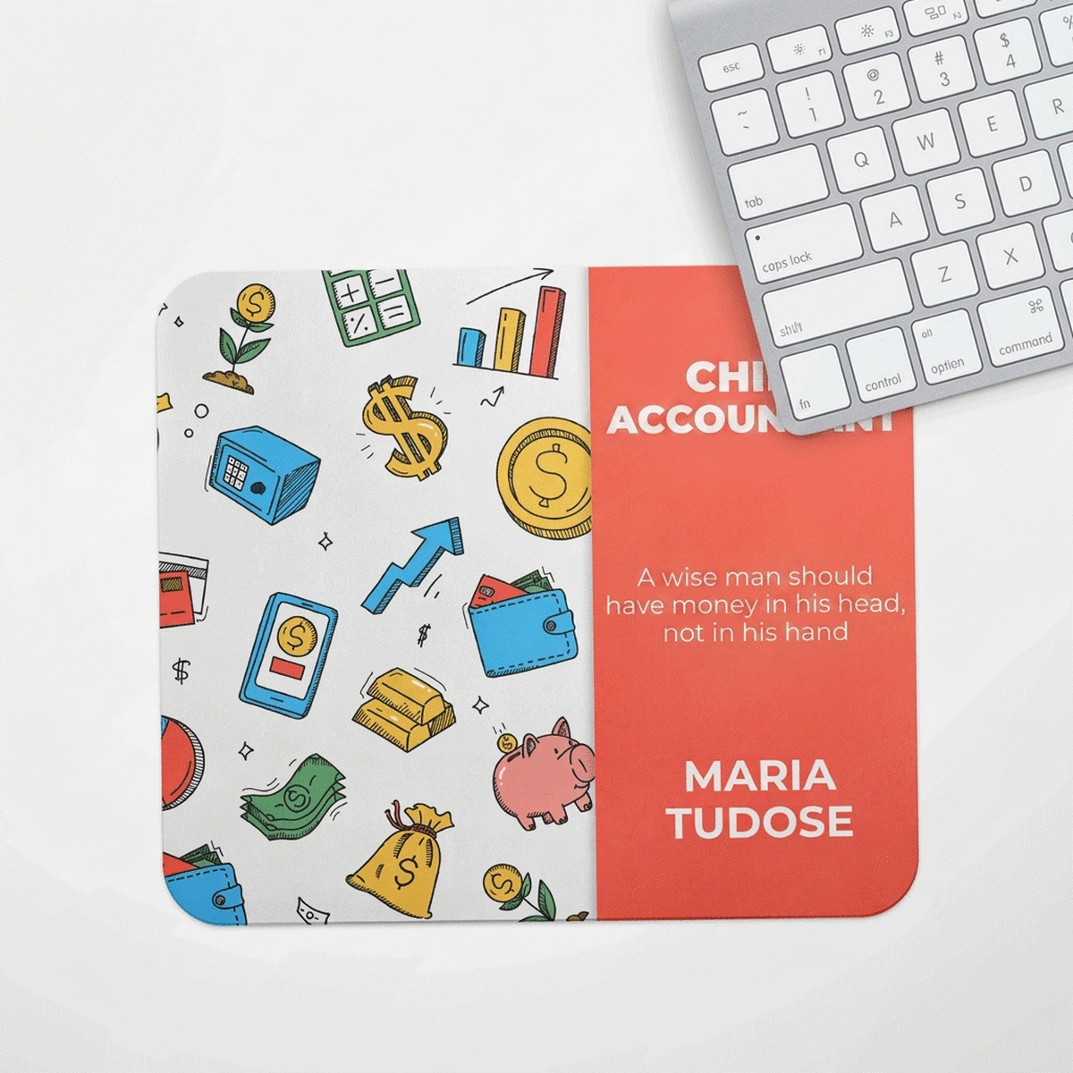 Personalised mouse pad with text - Finance