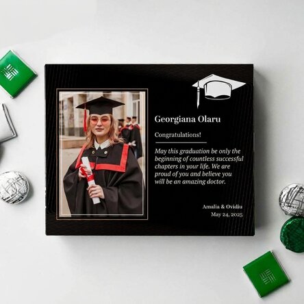 Personalised box of sweets with photo and text - Graduation