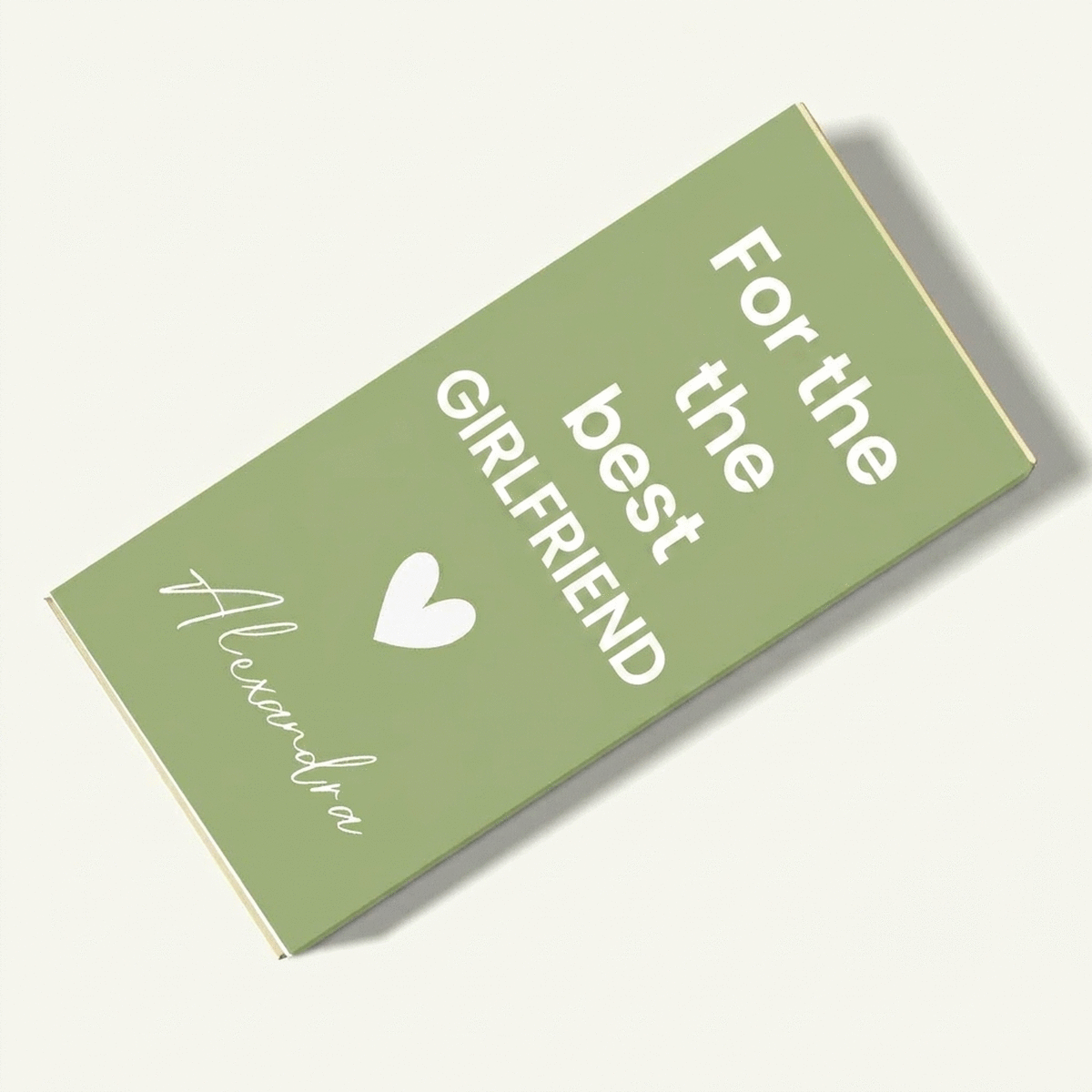 Personalised chocolate with a message of appreciation
