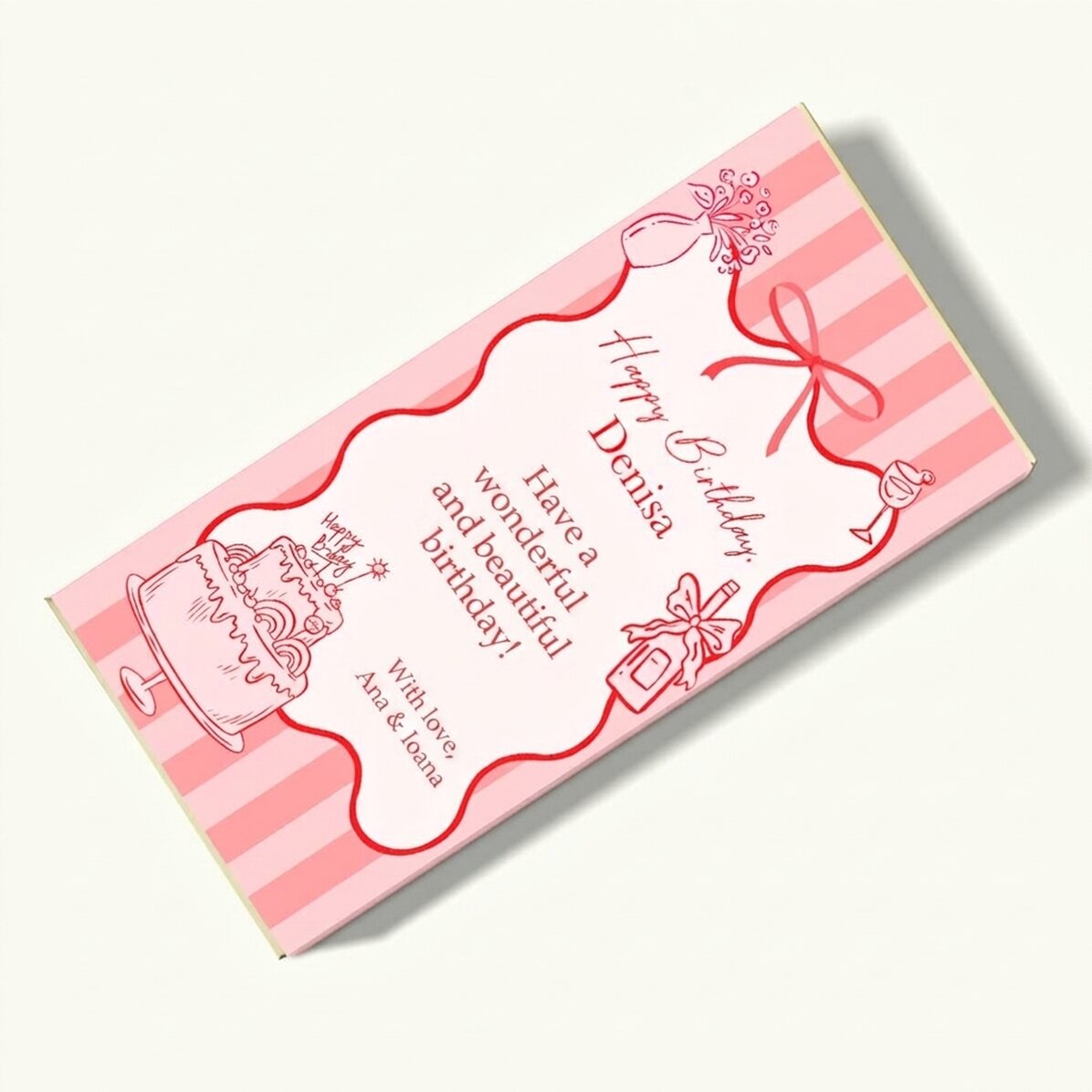 Personalised chocolate with message - Happy Birthday!