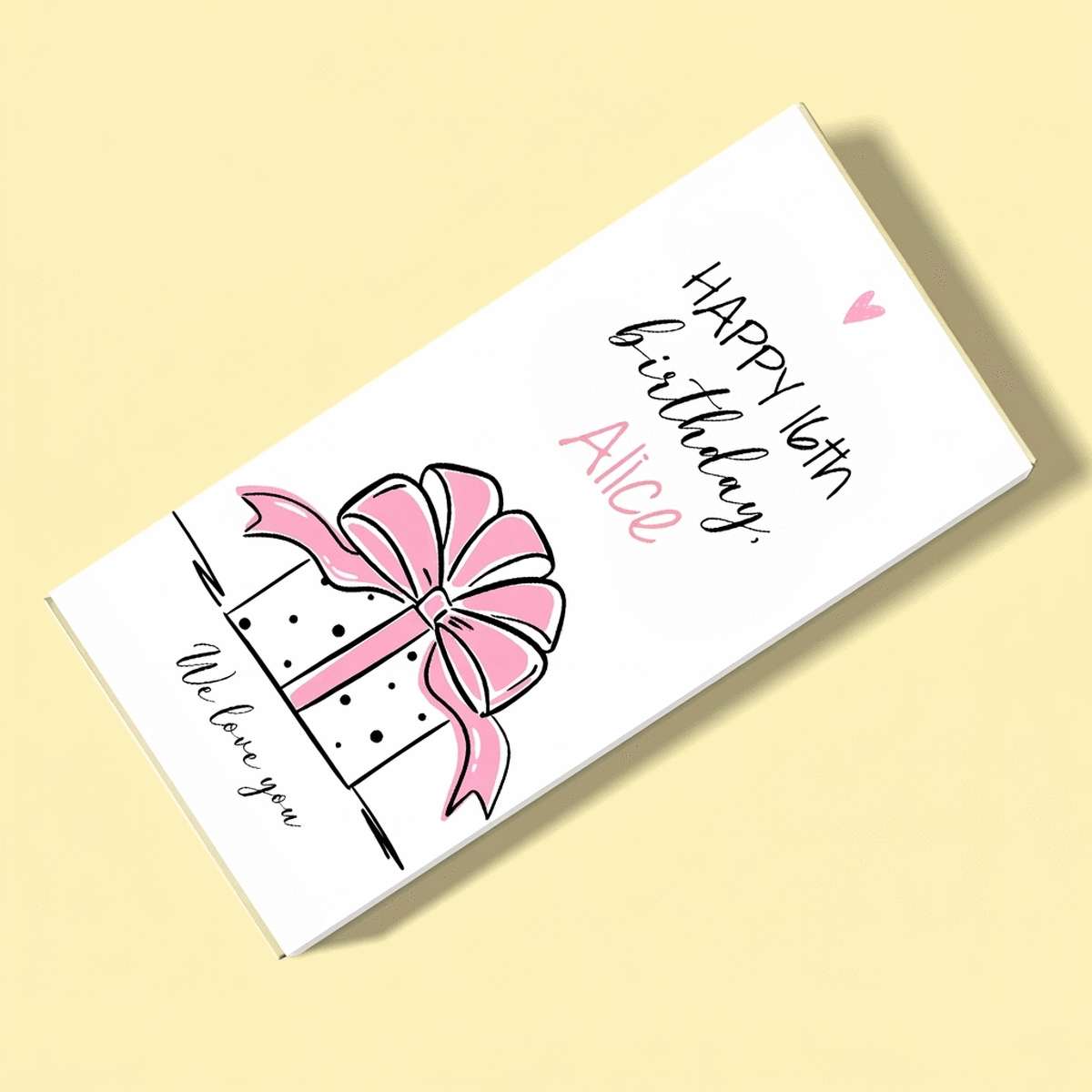 Personalised chocolate with message - Birthday gift