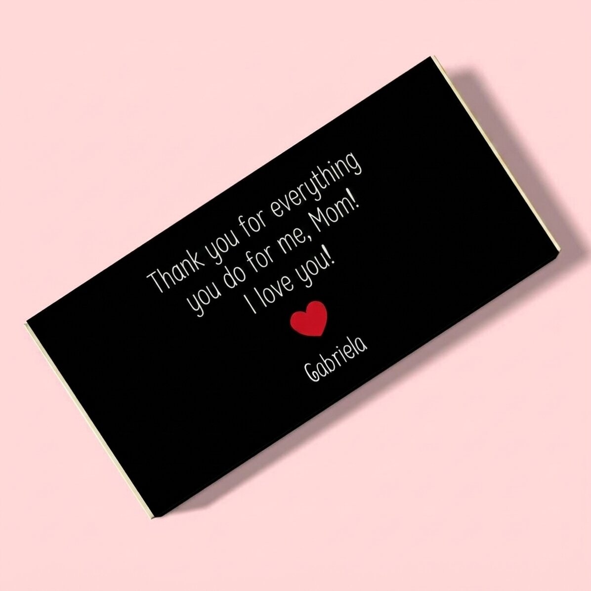 Personalised chocolate with text - Heart