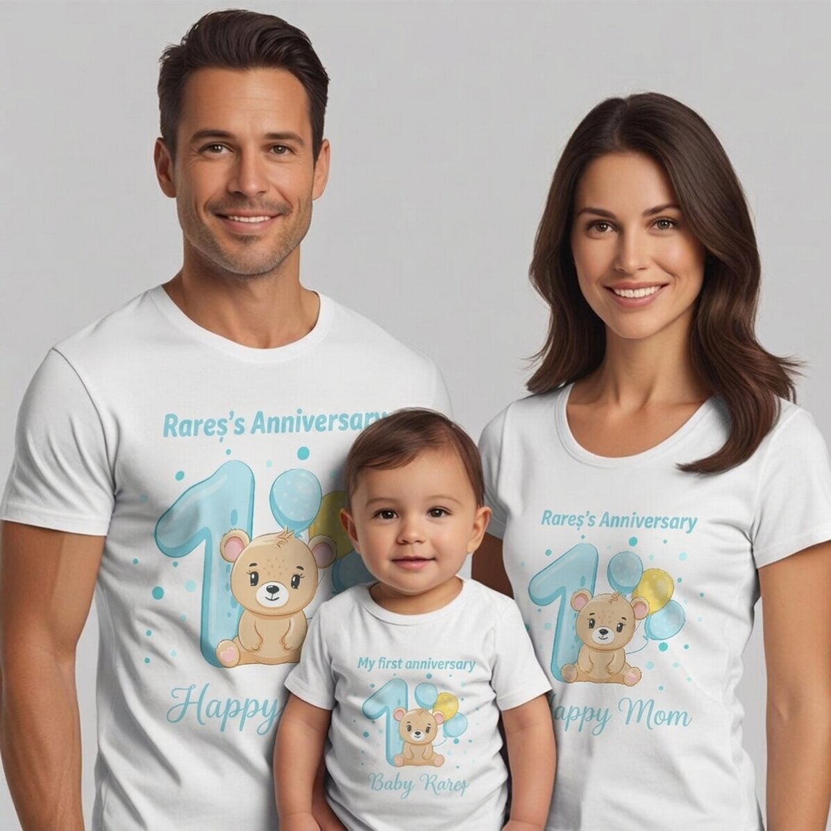 Personalised cotton T-shirt for children/adults - First birthday